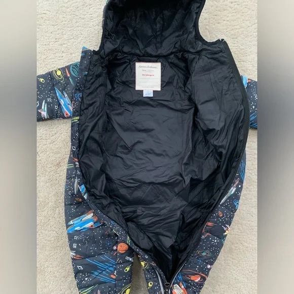 Hanna Andersson Size 70, 6-12 Months, Outer Space Explorer Snowsuit Bunting